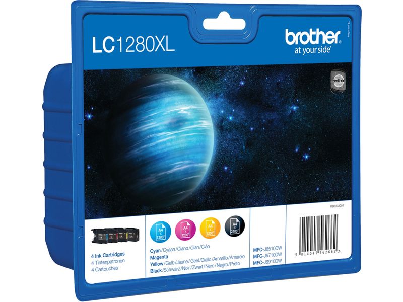 Brother LC-1280XLVALBP Inktcartridge 4-kleuren Multipack Hoge capaciteit