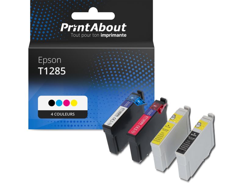 Cartouche compatible Epson T1285 - 4 couleurs - Multipack
