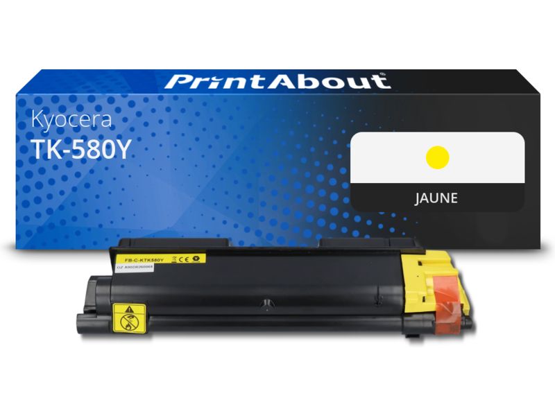 Toner compatible Kyocera TK-580Y - Jaune