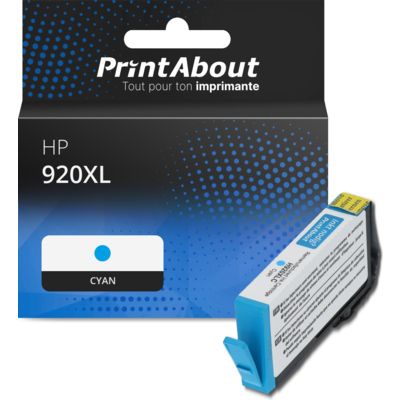 Cartouche compatible HP 920XL (CD972AE) - Cyan - Grande capacité