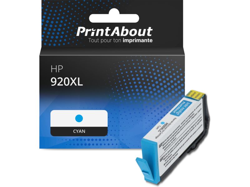 Cartouche compatible HP 920XL (CD972AE) - Cyan - Grande capacité