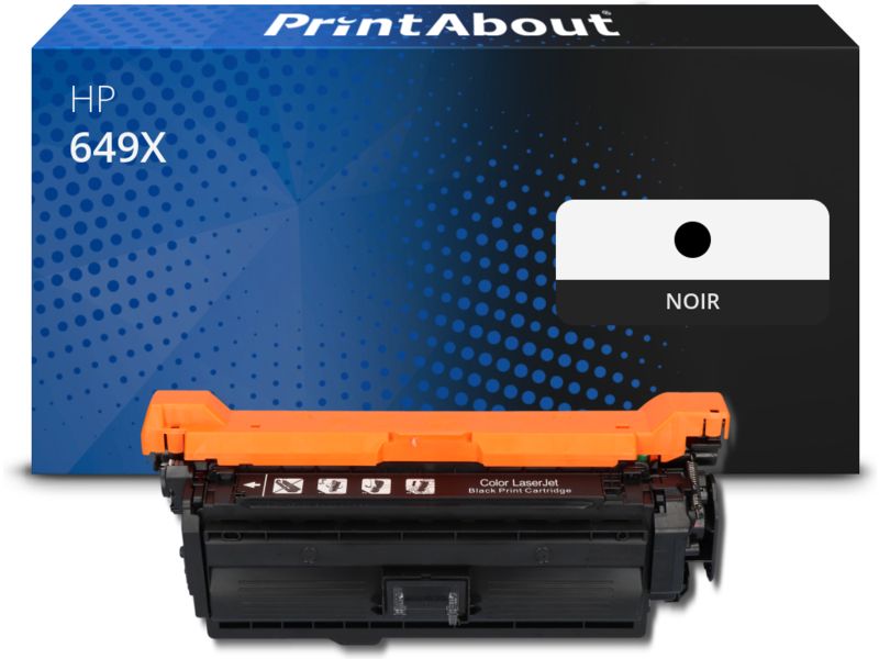 Toner compatible HP 649X (CE260X) - Noir - Grande capacité