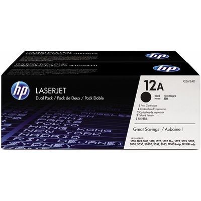 Toner HP 12A (Q2612AD) Noir 2x - Multipack