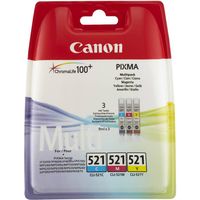 Canon CLI-521C/M/Y - 3-couleurs - Cartouche d'encre - Multipack