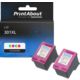Cartouche compatible HP 301XL (D8J46AE) - pack de 2 - 3 couleurs - Grande capacité - Multipack