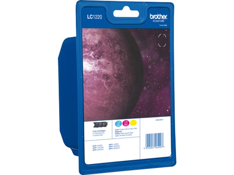 Brother LC1220RBWBP - Jaune, cyan, magenta - original - blister - cartouche d'encre - pour Brother DCP-J525W, DCP-J725DW, DCP-J925DW, MFC-J825DW; MyMio MFC-J825N