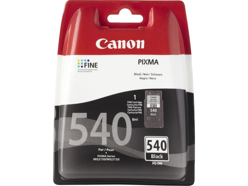 Canon PG-540 - Noir - originale - cartouche d'encre - pour PIXMA MG3150, MG3250, MG3510, MG3550, MG3650, MG4250, MX395, MX455, MX475, MX525, MX535
