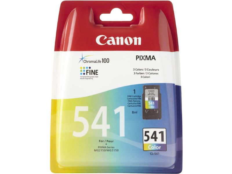 Canon CL-541 - Couleur (cyan, magenta, jaune) - originale - cartouche d'encre - pour PIXMA MG3150, MG3250, MG3510, MG3550, MG3650, MG4250, MX395, MX455, MX475, MX525, MX535