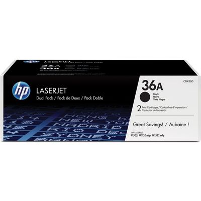 Toner HP 36A (CB436AD) Noir 2x - Multipack