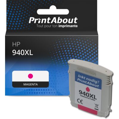 Cartouche compatible HP 940XL (C4908AE) - Magenta - Grande capacité