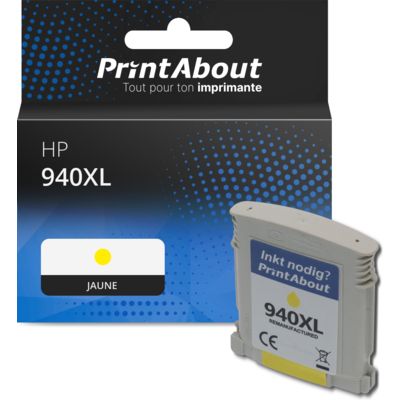 Cartouche compatible HP 940XL (C4909AE) - Jaune - Grande capacité