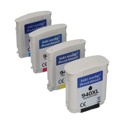 Cartouche compatible HP 940XL (C4906AE) - 4 couleurs - Grande capacité - Multipack