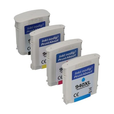 Cartouche compatible HP 940XL (C4906AE) - 4 couleurs - Grande capacité - Multipack