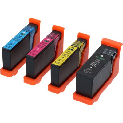 Cartouche compatible Lexmark 100XL (14N1068E) - 4 couleurs - Grande capacité - Multipack