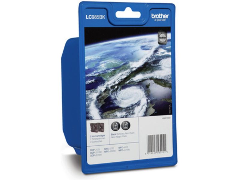 Brother LC-985BKBP2 Inktcartridge 2x Zwart - Multipack
