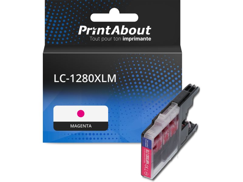 Cartouche compatible Brother LC-1280XLM - Magenta - Grande capacité