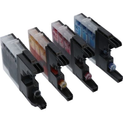 Cartouche compatible Brother LC-1280XLVALBP - 4 couleurs - Grande capacité - Multipack