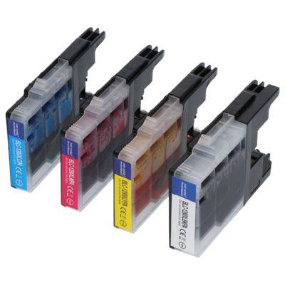 Cartouche compatible Brother LC-1280XLVALBP - 4 couleurs - Grande capacité - Multipack