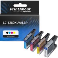 Cartouche compatible Brother LC-1280XLVALBP - 4 couleurs - Grande capacité - Multipack