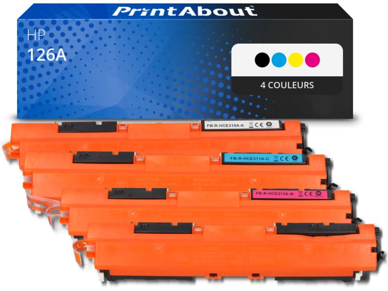 Toner compatible HP 126A (CE310A) - 4 couleurs - Multipack