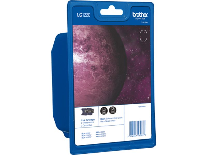 Brother LC-1220BKBP2 Inktcartridge 2x Zwart - Multipack