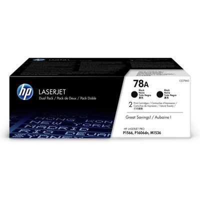 HP 78A (CE278AD) Toner 2x Noir - Multipack