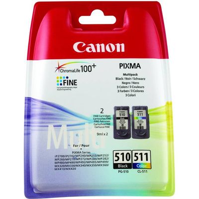 Canon PG-510 / CL-511 - Noir + 3 couleurs - Cartouche d'encre - Multipack
