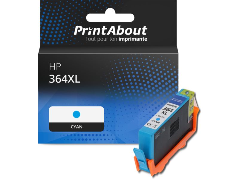 Cartouche compatible HP 364XL (CB323EE) - Cyan - Grande capacité