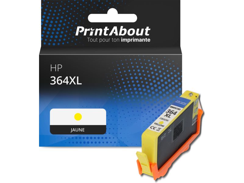 Cartouche compatible HP 364XL (CB325EE) - Jaune - Grande capacité