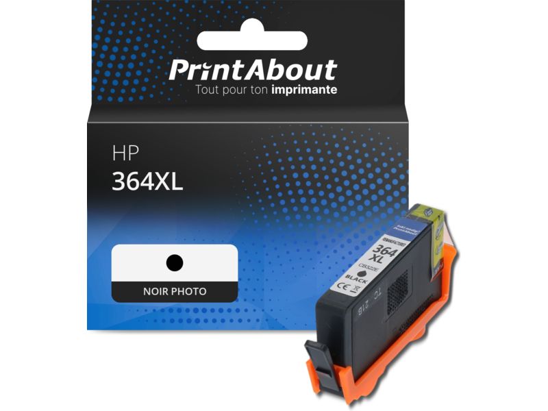 Cartouche compatible HP 364XL (CB322EE) - Noir photo - Grande capacité