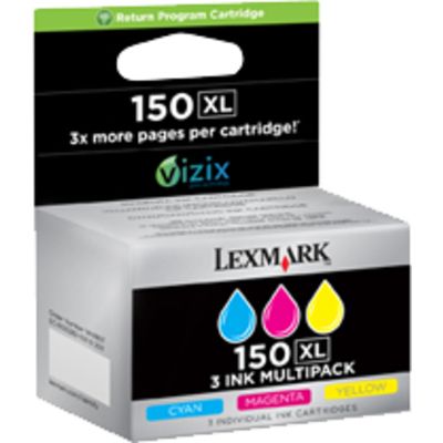 Lexmark 14N1807E (150XL) - 3-couleurs - Cartouche d'encre - Grande capacité - Multipack