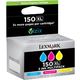 Lexmark 14N1807E (150XL) - 3-couleurs - Cartouche d'encre - Grande capacité - Multipack