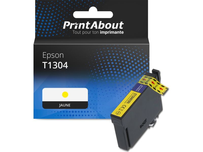 Cartouche compatible Epson T1304 - Jaune - Grande capacité