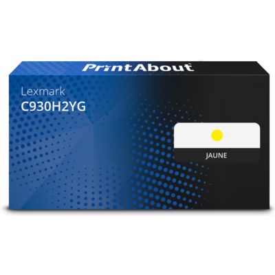 Toner compatible Lexmark C930H2YG - Jaune - Grande capacité