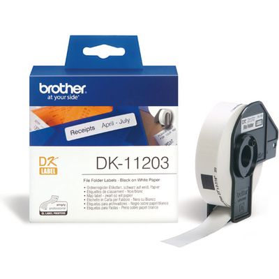 Brother DK-11203 - (17 mm x 87 mm) - Noir sur blanc - Étiquette