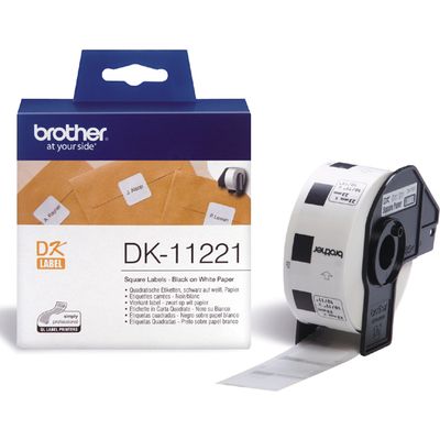 Brother DK-11221 - (23 mm x 23 mm) - Noir sur blanc - Étiquette