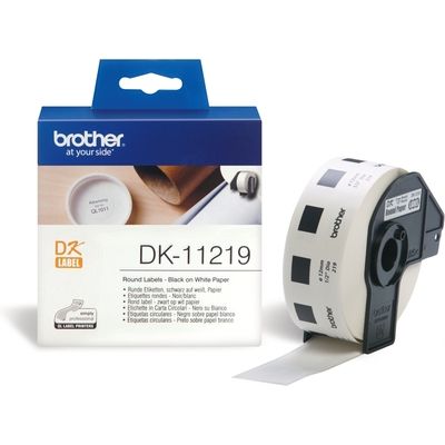 Brother DK-11219 - (12 mm x 12 mm) - Noir sur blanc - Étiquette