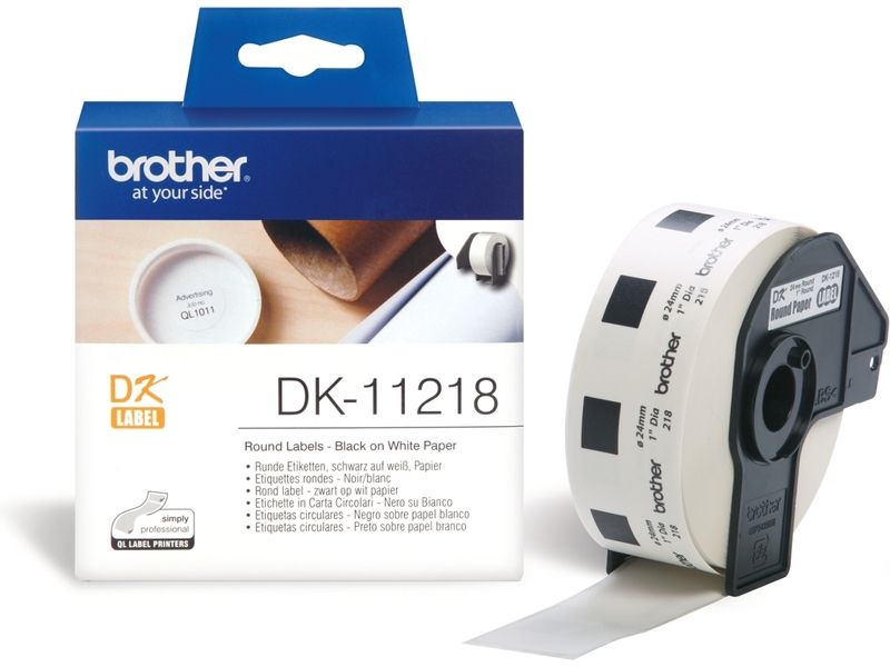 Brother DK-11218 Etiket Zwart op wit (24 mm)
