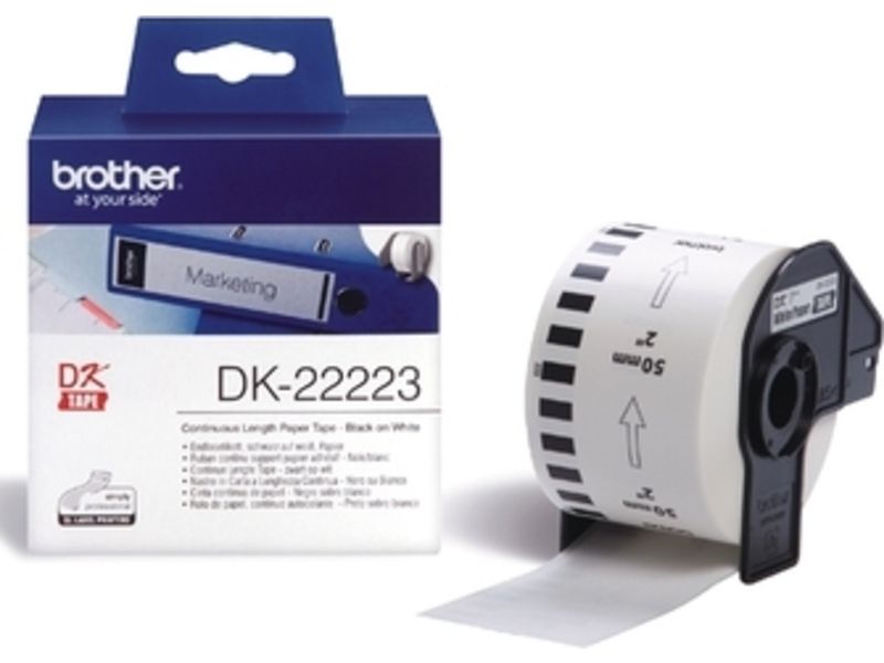 Brother DK-22223 Etiket Zwart op wit (50 mm)