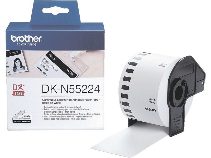 Brother DK-N55224 Etiket Zwart op wit (54 mm)