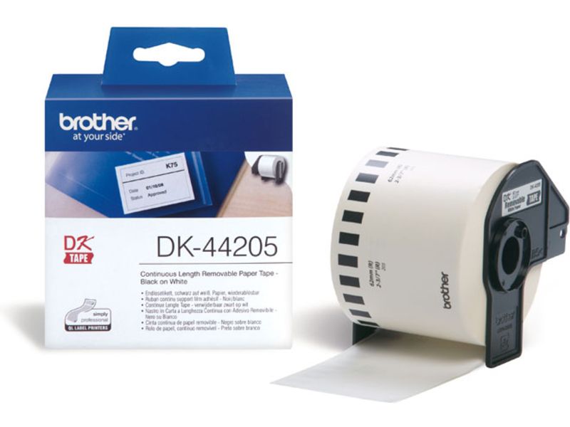 Brother DK-44205 Etiket Zwart op wit (62 mm)