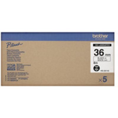 Brother HGe-261v5 - (36 mm) - Noir sur blanc - Ruban