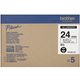 Brother HGe-651v5 - (24 mm x 24 mm) - Noir sur jaune - Ruban