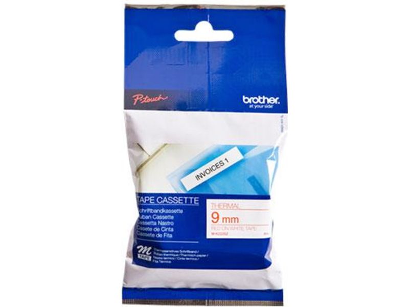 Brother M-K222 Tape Rood op wit (9 mm)