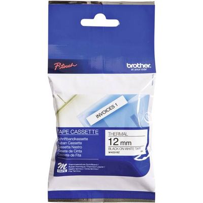 Brother M-K231 - (12 mm) - Noir sur blanc - Ruban