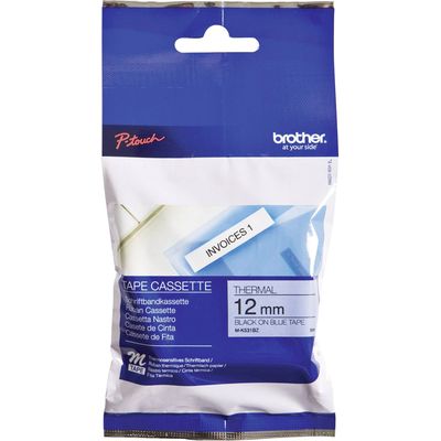 Brother M-K531 - (12 mm) - Noir sur bleu - Ruban