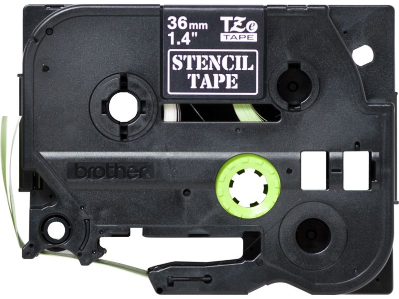 Brother STe-161 Tape Zwart op transparant (36 mm)
