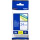 Brother TZe-253 - (24 mm) - Bleu sur blanc - Ruban