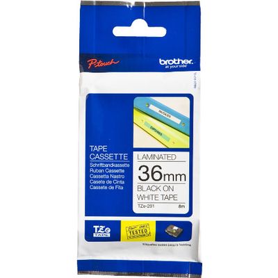 Brother TZe-261 - (36 mm) - Noir sur blanc - Ruban