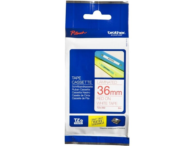Brother TZe-262 Tape Rood op wit (36 mm)